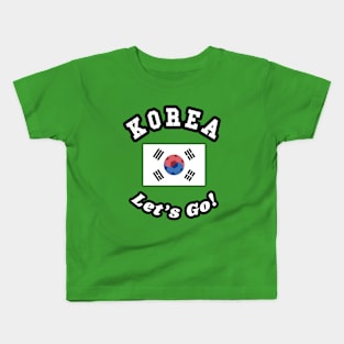 ⚽ Korea Soccer, 태극기 Flag, C'mon! Let's Go! 대한민국! Team Spirit Kids T-Shirt